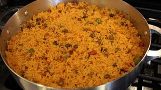 How To Make Authentic Puerto Rican Arroz Con Gandules  Party Rice [upl. by Eleirbag566]