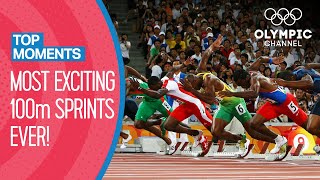 The most exciting 100m races in Olympic history  Top Moments [upl. by Vivian568]