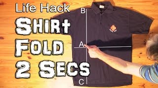 How to Fold a Shirt in Under 2 Seconds [upl. by Betteanne]