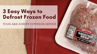 Understanding Thawing 3 Easy Ways to Defrost Frozen Food [upl. by Shaer891]