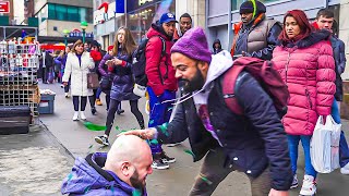 Beating A Homeless Man in Public Social Experiment [upl. by Korrie]