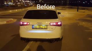 Audi A3 8v 18T Resonator delete BeforeampAfter [upl. by Olds]