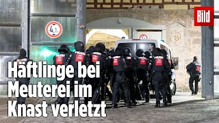 Gefängnismeuterei Polizei stürmt Knast in Thüringen  JVA Untermaßfeld [upl. by Nreval]