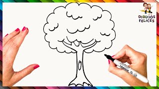 Cómo Dibujar Un Arbol Paso A Paso 🌳 Dibujo De Arbol [upl. by Aicilra]